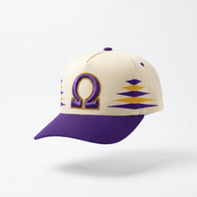 Load image into Gallery viewer, Omega Psi Phi - 3D Letter Abstract | Snapback Hat Omega Psi Phi