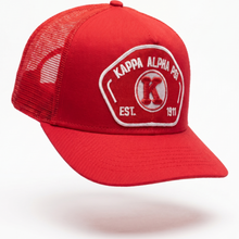 Load image into Gallery viewer, Red cap with Kappa Alpha Psi logo on a white background