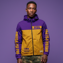 Load image into Gallery viewer, Omega Psi Phi Fraternity Windbreaker Jacket