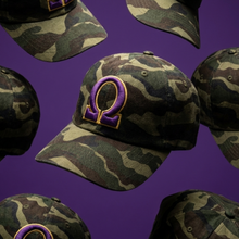 Load image into Gallery viewer, Omega Psi Phi - 3D Puff Letter | Camo Dad Hat Omega
