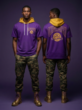 Load image into Gallery viewer, Omega Psi Phi Short Sleeve Hoodie Omega Psi Phi