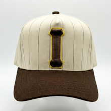 Load image into Gallery viewer, Baseball cap with a large letter 'I' on a white background
