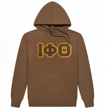 Load image into Gallery viewer, Iota Phi Theta Chenille Letter Hoodie | House of Greeks Iota Phi Theta