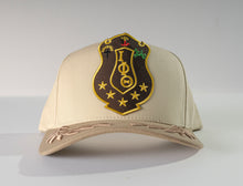 Load image into Gallery viewer, Iota Phi Theta Oversize Patch Snapback Hat – Bay Leaf Brim