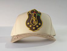Load image into Gallery viewer, Iota Phi Theta Oversize Patch Snapback Hat – Bay Leaf Brim Iota Phi Theta
