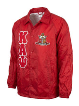 Load image into Gallery viewer, Red jacket with 'Kappa Alpha Psi' letters and crest on a white background