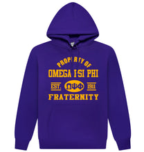 Load image into Gallery viewer, Omega Psi Phi Property Property Hoodie | House of Greeks Omega Psi Phi