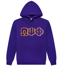 Load image into Gallery viewer, Omega Psi Phi Chenille Letter Hoodie | House of Greeks Omega Psi Phi