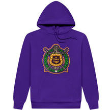 Load image into Gallery viewer, Omega Psi Phi Chenille Shield Hoodie | House of Greeks Omega Psi Phi