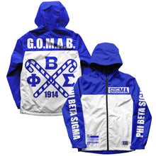 Load image into Gallery viewer, Phi Beta Sigma Fraternity Windbreaker Jacket