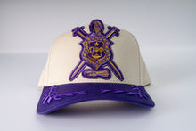 Load image into Gallery viewer, Omega Psi Phi Oversize Que Patch Snapback Hat – Bay Leaf Brim