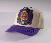 Load image into Gallery viewer, Omega Psi Phi Oversize Patch Snapback Hat – Bay Leaf Brim Omega Psi Phi