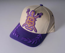 Load image into Gallery viewer, Omega Psi Phi Oversize Que Patch Snapback Hat – Bay Leaf Brim Omega Psi Phi
