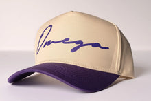 Load image into Gallery viewer, Omega Psi Phi Cursive Snapback Hat Omega Psi Phi