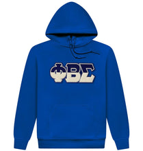 Load image into Gallery viewer, Phi Beta Sigma Chenille Split Letter Hoodie | House of Greeks