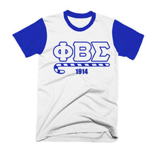 Load image into Gallery viewer, Phi Beta Sigma Letter Cane Tee Phi Beta Sigma