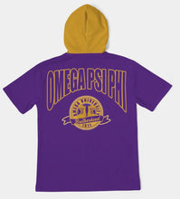 Load image into Gallery viewer, Omega Psi Phi Short Sleeve Hoodie Omega Psi Phi