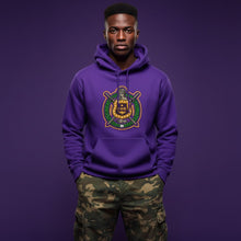 Load image into Gallery viewer, Omega Psi Phi Chenille Shield Hoodie | House of Greeks
