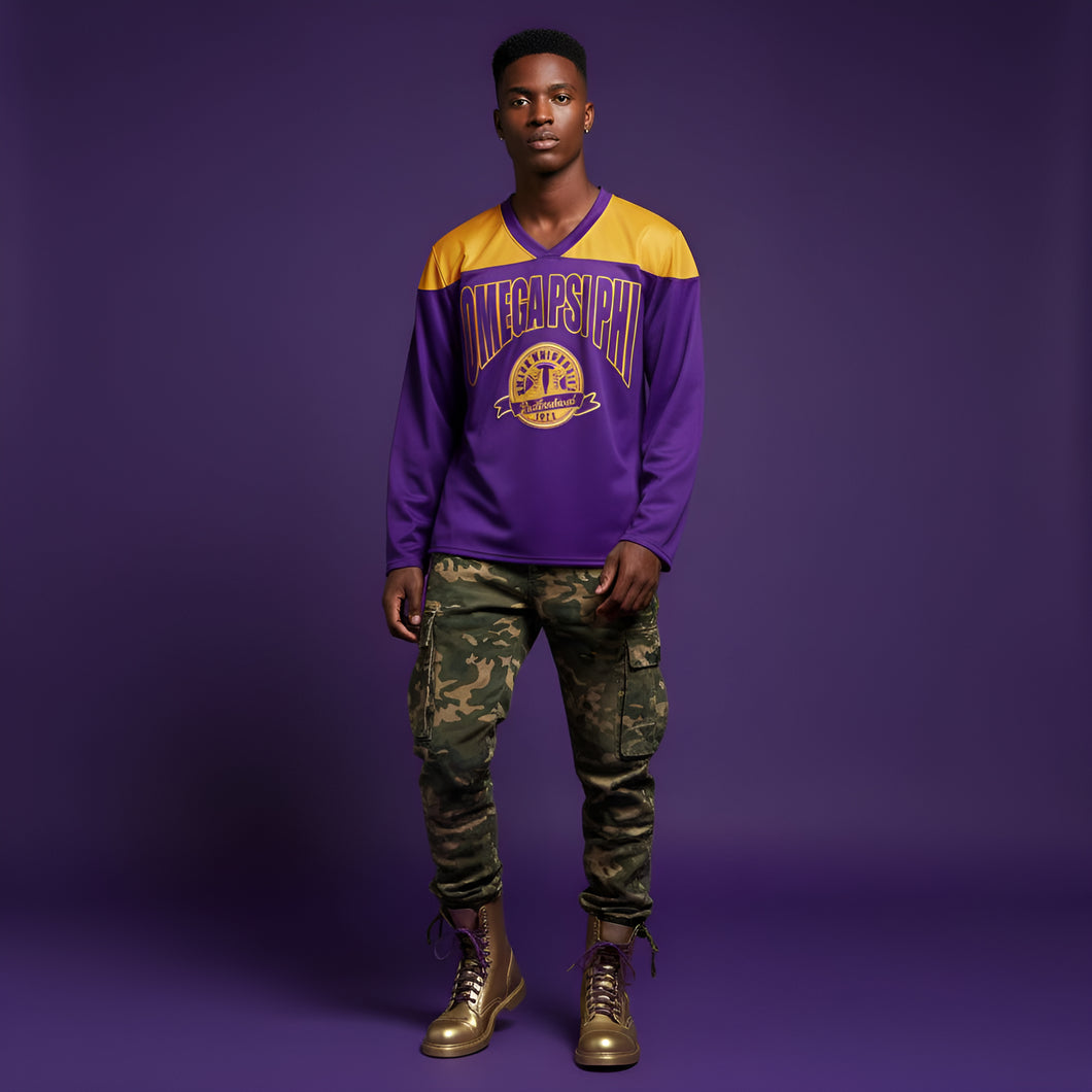 Omega Psi Phi Long Sleeve Sports Jersey