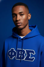 Load image into Gallery viewer, Phi Beta Sigma Chenille Letter Hoodie | House of Greeks

