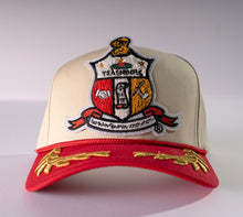 Load image into Gallery viewer, Kappa Alpha Psi Oversize Patch Snapback Hat – Bay Leaf Brim
