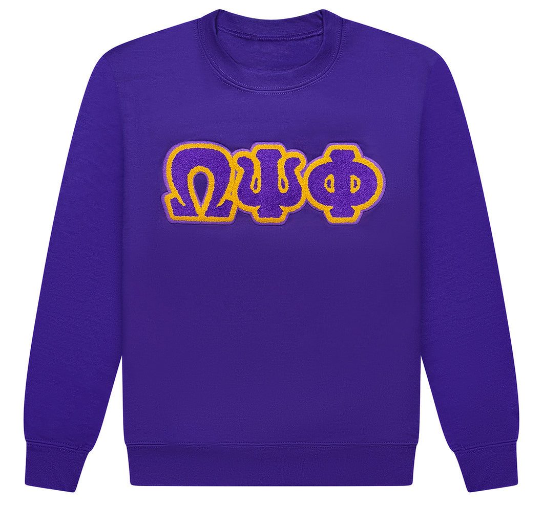 Omega Psi Phi Chenille Letter - Sweatshirt | House of Greeks