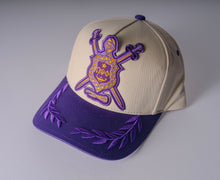 Load image into Gallery viewer, Omega Psi Phi Oversize Que Patch Snapback Hat – Bay Leaf Brim
